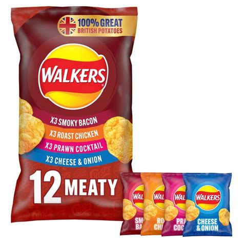 Walkers Meaty Variety Crisps 25g X Ocado