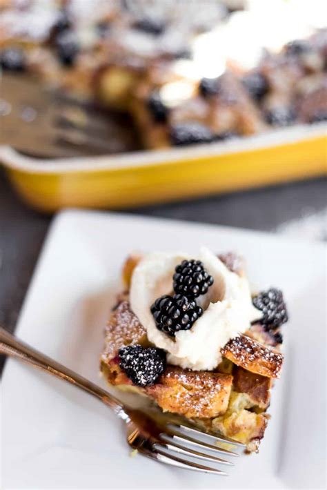 Lemon Blackberry Bread Pudding - Reluctant Entertainer