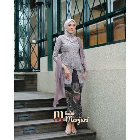 Jual Set Couple Kaluna Maroon Kebaya Modern Kebaya Tunangan Kebaya