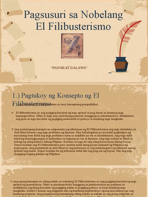 Cn 5290 Pangkat2 Pagsusuri Ng Nobelang El Filibusterismo Pdf