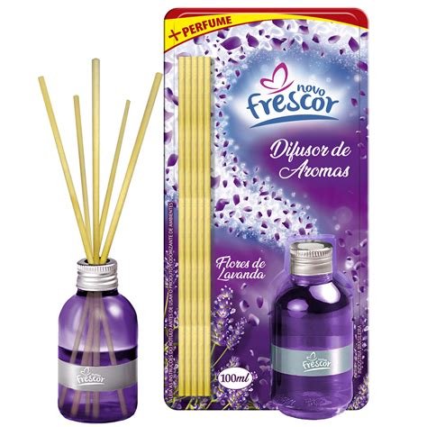 Difusor De Aromas Varetas Flores De Lavanda 100ml Novo Frescor