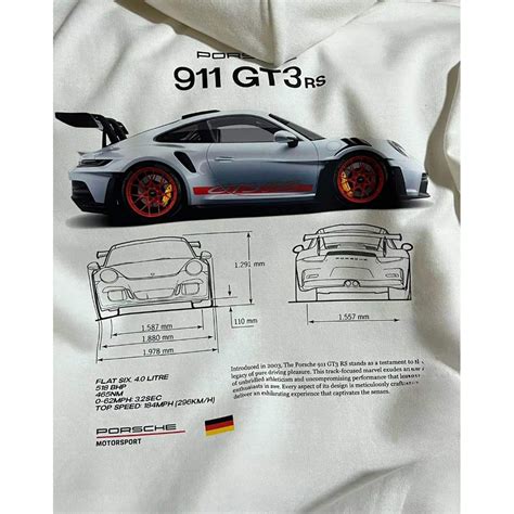 Porsche Gt Rs Aesthetic Tshirt Porsche Gt Rs Side Etsy