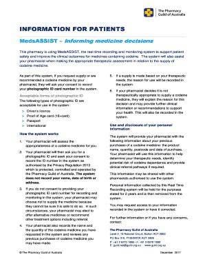 Fillable Online MedsASSIST Informing Medicine Decisions Fax Email Print