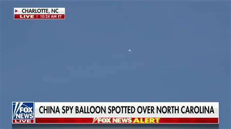 Chinese Spy Balloon Spotted Over North Carolina Fox News Video