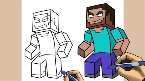 How To Draw Minecraft STEVE YouTube