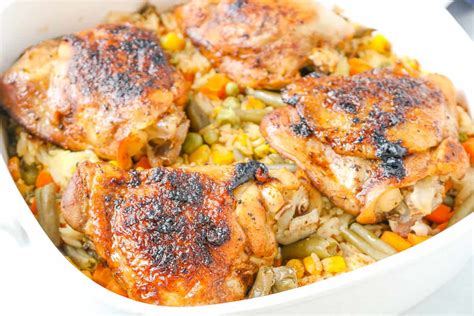 Oven Baked Chicken And Rice Recipe Savory Thoughts