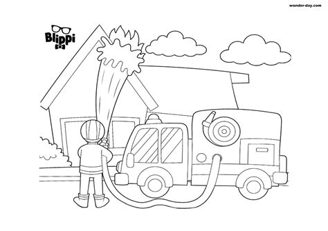 Blippi Dump Truck Coloring Page Coloring Pages