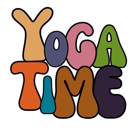 Yoga Time Text Lettering Inscription Yoga Clipart On Transparent