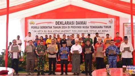 Elemen Masyarakat Di Ntt Deklarasi Pemilu Damai Tahun Pos Kupang