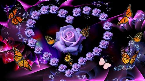 Purple Hearts and Butterfly Wallpapers - Top Free Purple Hearts and Butterfly Backgrounds ...