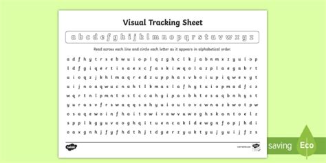 Visual Tracking Worksheet Worksheet Teacher Made Visual Tracking