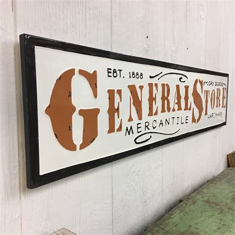 General Store Dry Goods Mercantile Hardware Metal Sign Vintage Etsy Uk