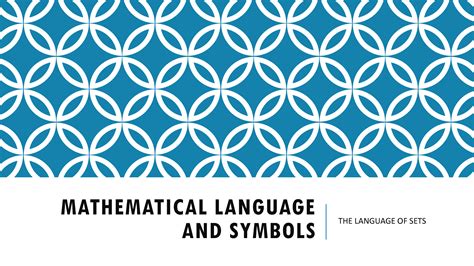 Solution Mathematical Language Of Sets Studypool