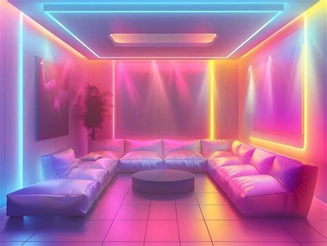 Premium Photo Room Decor Redefined Embrace Vibrant Neon Colors And Futuristic Cyberpunk