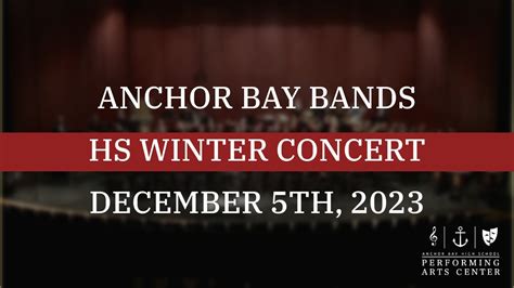 Anchor Bay High School Bands Winter Concert 1252023 Youtube