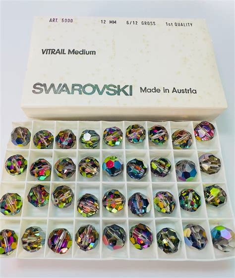 Factory Pack Swarovski Crystal Vitrail Medium Mm Faceted Round