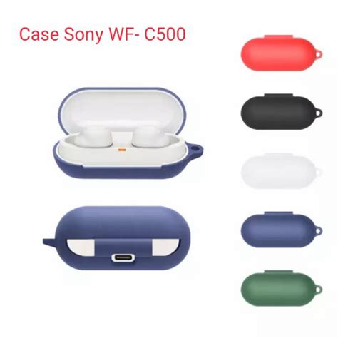 Jual Case Casing Silicon Protective Sony Wf C500 Wfc500 Carabiner Biru Kota Tangerang