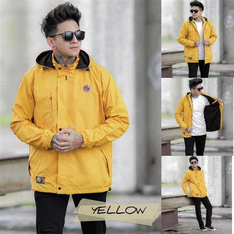 Jual Jaket Parka Simple Kuning Jaket Parka Outdoor Jaket Gunung