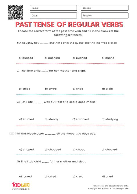 Past Tense Regular Verbs Live Worksheets