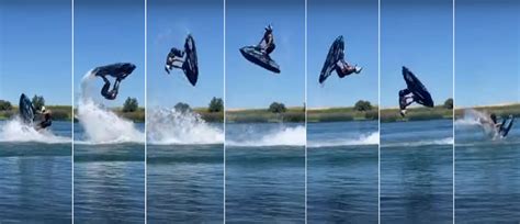 Man Casually Performs Double Backflip On Jet Ski Borninspace