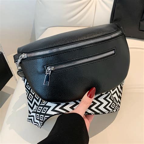 Ri Onera De Cuero Pu Con M Ltiples Bolsillos Para Mujer Bolso De Pecho