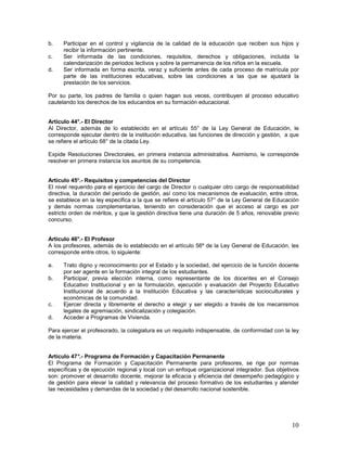 Reglamento Ley Educ Pdf