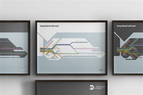 LIRR Map / New York City / Long Island Rail Road / NYC Minimal Poster ...