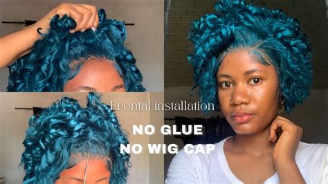 How To DIY Synthetic Wig Install With No Glue No Wig Cap A Well