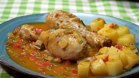 MUSLOS DE POLLO GUISADOS CON PATATAS Y VERDURAS Recetas De La Abuela