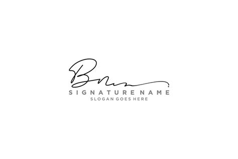 Initiale Bn Brief Unterschrift Logo Vorlage Elegantes Design Logo