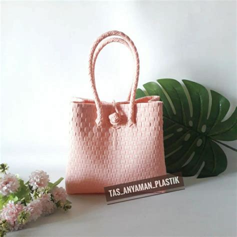 Jual Tas Jali Jali Premium Anyaman Plastik Mini Polos Pastel Size XS