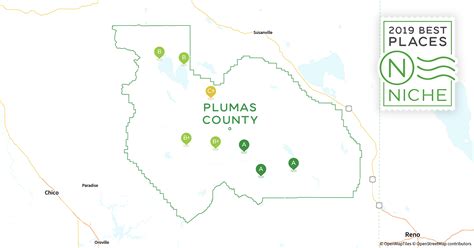 Plumas County Map With Towns