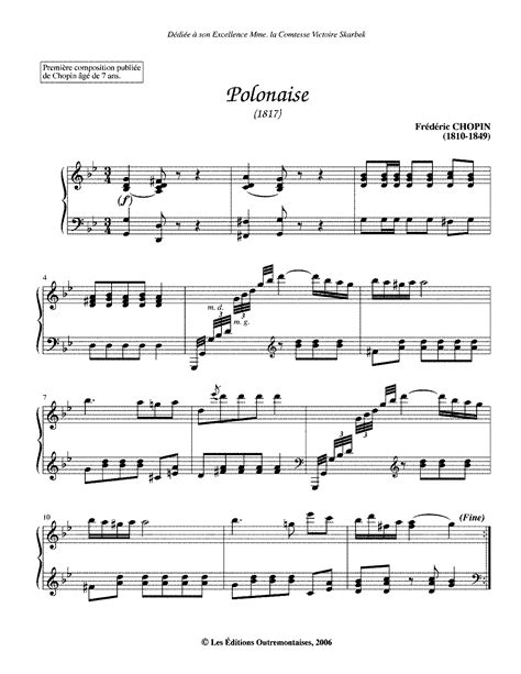 Polonaise in G minor B 1 Chopin Frédéric IMSLP Free Sheet Music