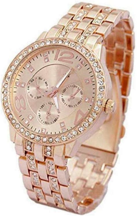 Buy Amience Analog Rose Gold Dial Rose Gold Strap Watch For Girls ...