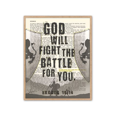 God Will Fight The Battle For You Exodus 14 14 ART PRINT Or CANVAS