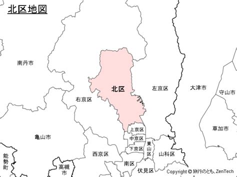 京都市：北区地図 旅行のとも、zentech