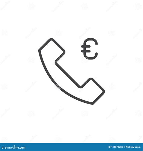 Icono Del Esquema De La Llamada Del Dinero Ilustración Del Vector