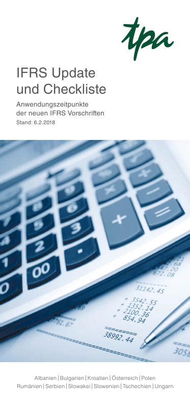 Pdf Ifrs Update Und Checkliste Tpa Groupat · Klarstellungen Zur