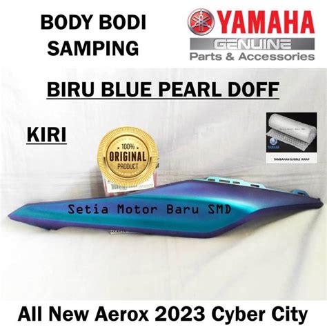 Body Bodi Samping Kiri Biru Blue Pearl Doff All New Aerox 2023 Non ABS