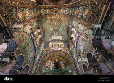 Basilica Of San Vitale Byzantine Mosaics Stock Photo Alamy