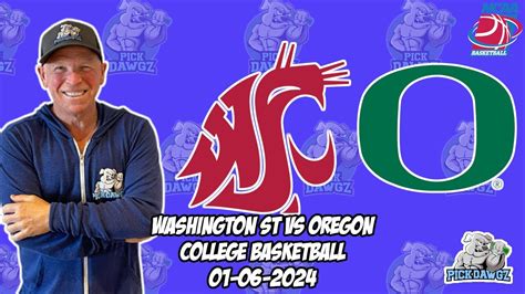 Washington State Vs Oregon 1 6 24 Free College Basketball Picks And