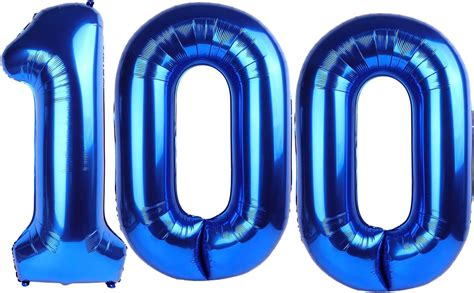 Navy Blue Number 100 Balloon 40 Inch 100 Number Balloon