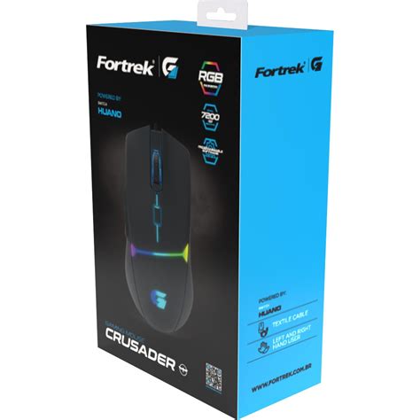 Mouse Gamer Fortrek Crusader Dpi Preto Fortrek