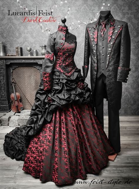 Exceptional Black Gothic Wedding Gown Original Feist Style Wedding