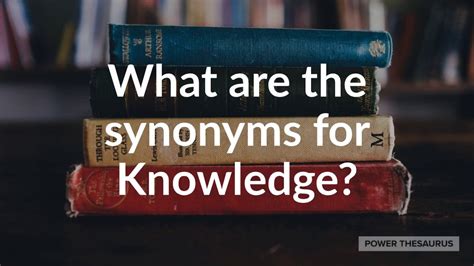 Synonyms For Knowledge With Pronunciation Youtube