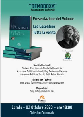 Corato BA Presentazione del libro di Lea Cosentino Tutta la Verità