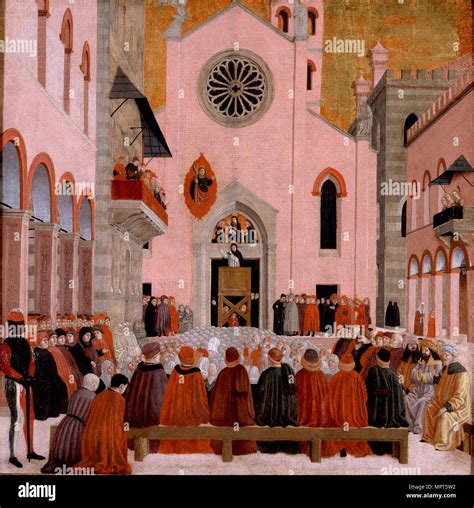 St Vincent Ferrer Preaching Before A Pope C1460 1476 Artist