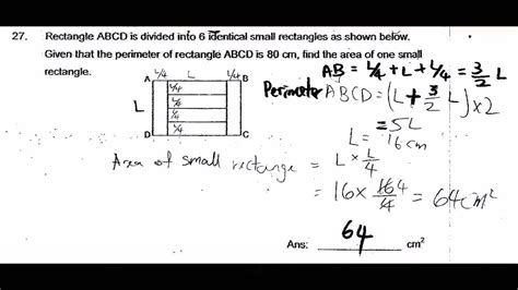 Raffles Girls Pri Six Maths 2015 Prelims Paper 1b Q27 Psle Top School Youtube