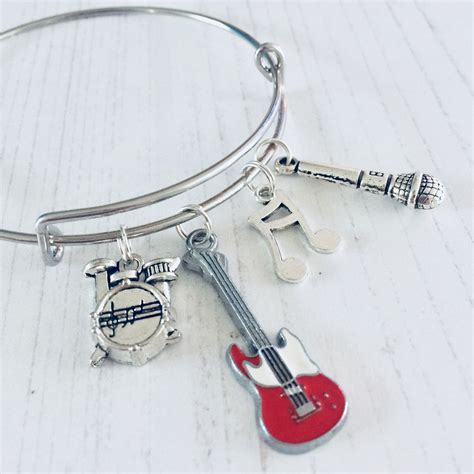 Band Jewelry Rock Band Jewellery Guitar Bracelet Drum Etsy