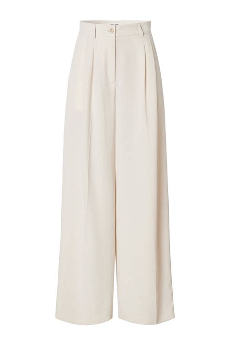 JAPANESE CRÊPE WIDE PANTS White wide leg trousers Wide pants White